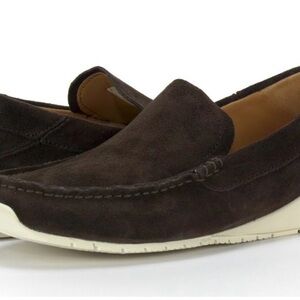 OluKai Rich Brown Suede Slip-On Loafers